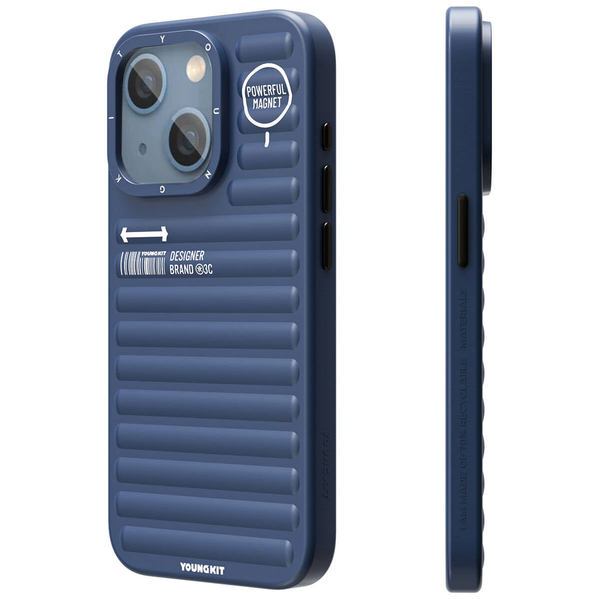 iPhone 15 Kılıf Mat Renkli Tasarım YoungKit Original Serisi Kılıf Pembe