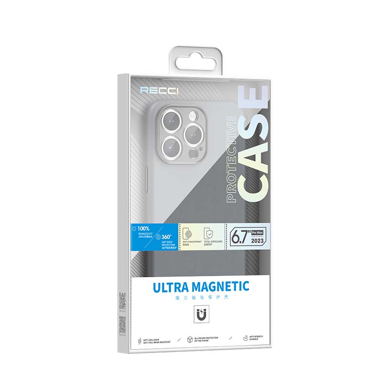 iPhone 15 Pro Max Kılıf Recci Magsafe Şarj Özellikli Kamera Korumalı Explore Serisi Kılıf Sarı