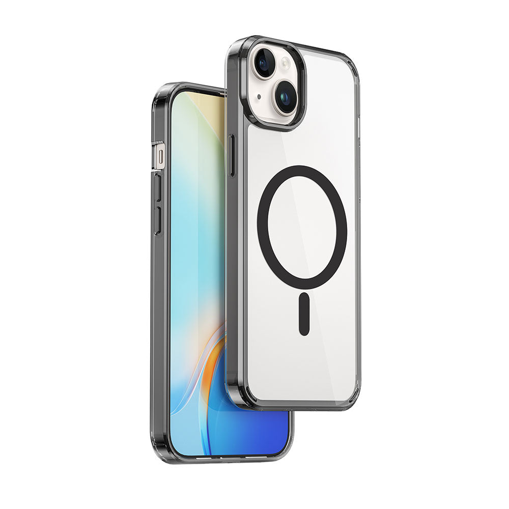 iPhone 15 Kılıf Wiwu MCC-101 Magnetic Crystal Sert PC Kılıf Renksiz