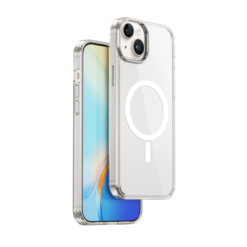 iPhone 15 Kılıf Wiwu MCC-101 Magnetic Crystal Sert PC Kılıf Renksiz