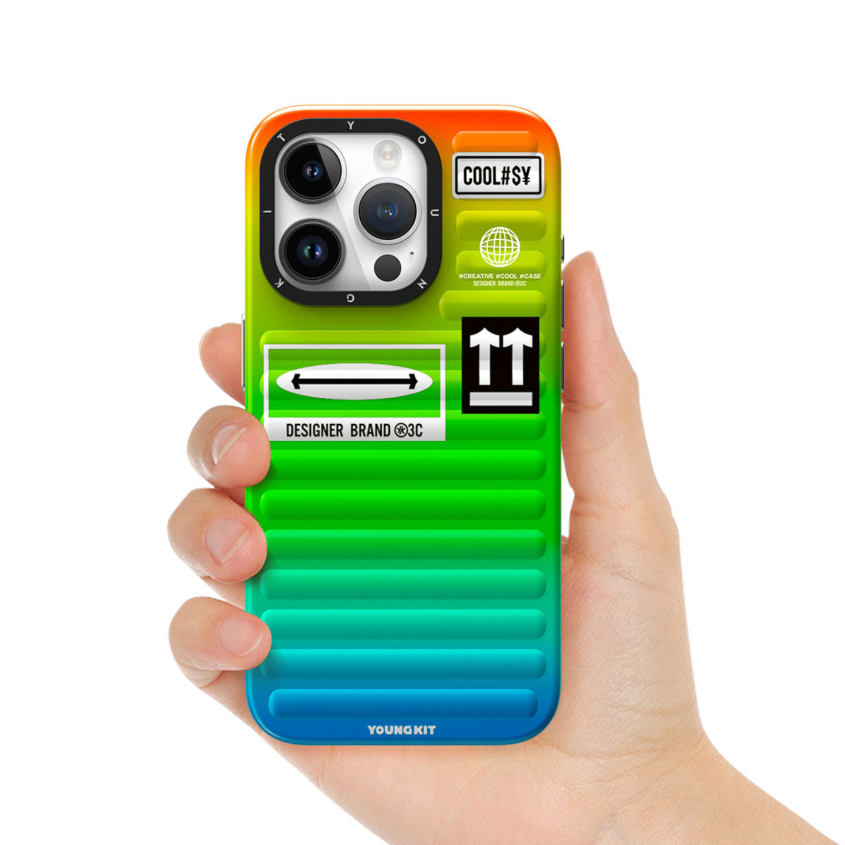 iPhone 15 Kılıf YoungKit The Secret Color Serisi Kılıf Mavi