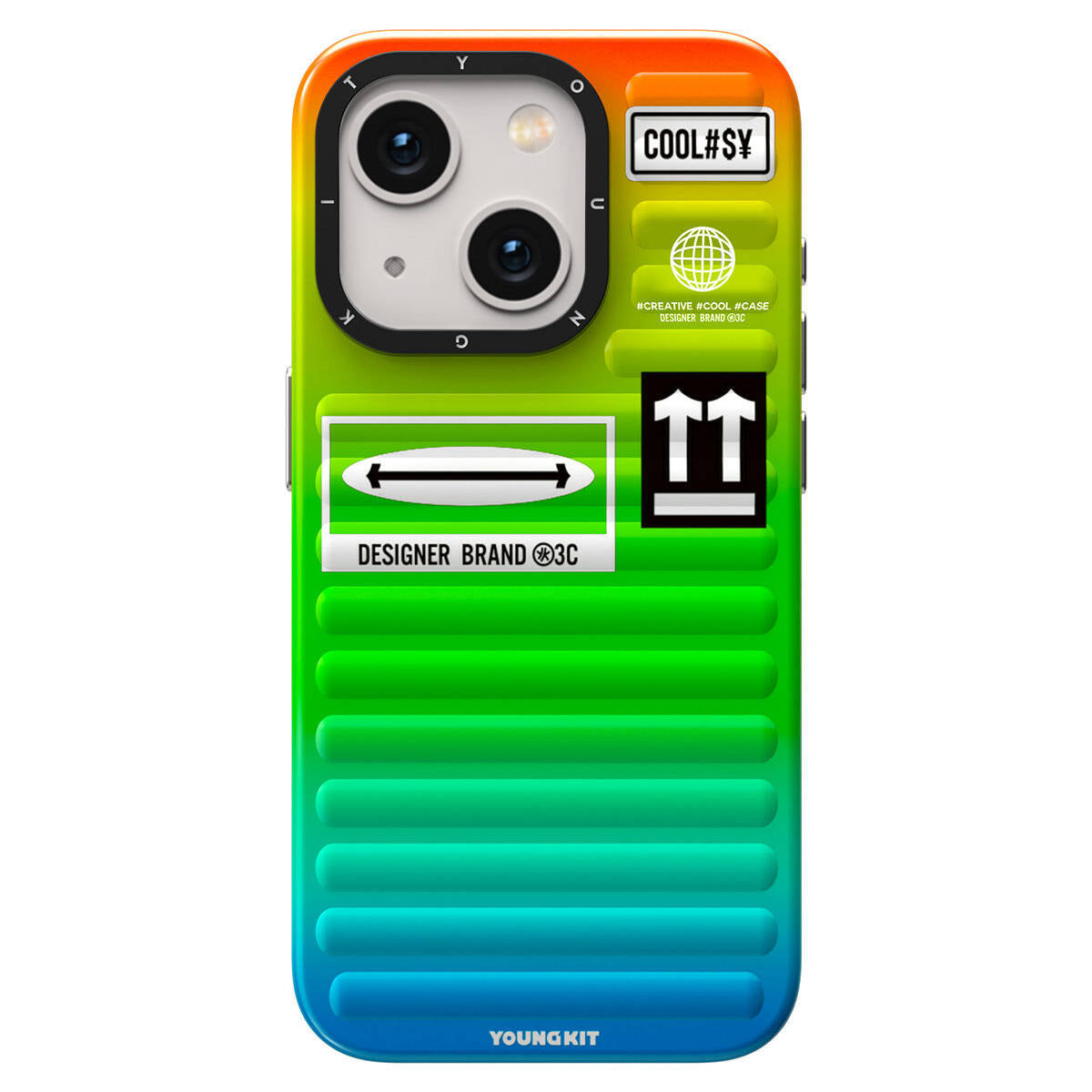 iPhone 15 Kılıf YoungKit The Secret Color Serisi Kılıf Yeşil