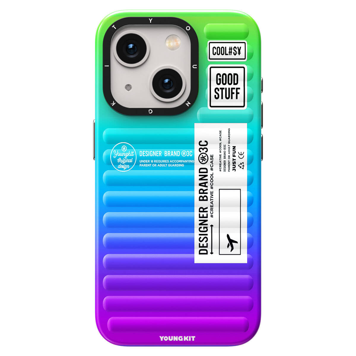 iPhone 15 Kılıf YoungKit The Secret Color Serisi Kılıf Mavi