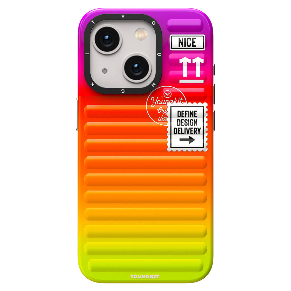 iPhone 15 Kılıf YoungKit The Secret Color Serisi Kılıf Turuncu