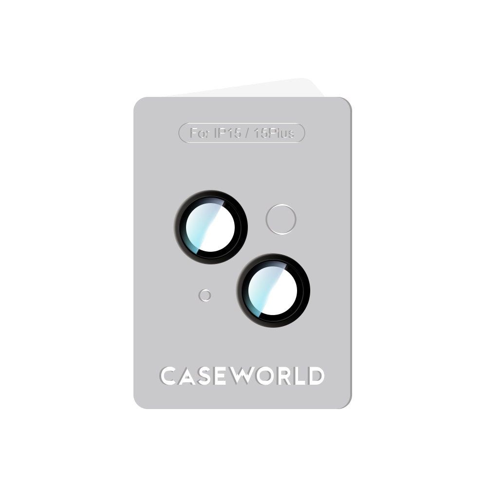 Apple iPhone 15 Plus CaseWorld Alloy Serisi Oleofobik Anti Reflective Kamera Lens Koruyucu Gümüş