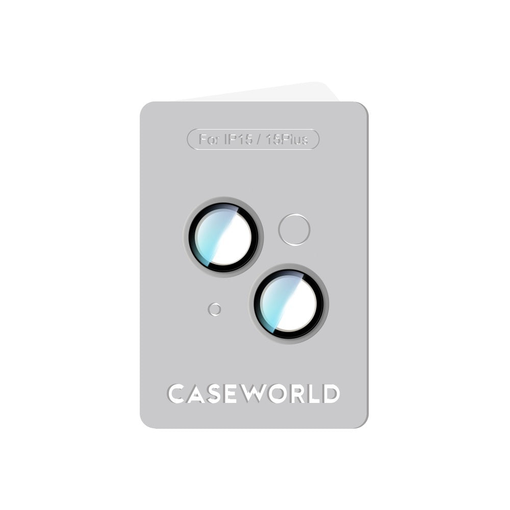 Apple iPhone 15 Plus CaseWorld Alloy Serisi Oleofobik Anti Reflective Kamera Lens Koruyucu Gümüş
