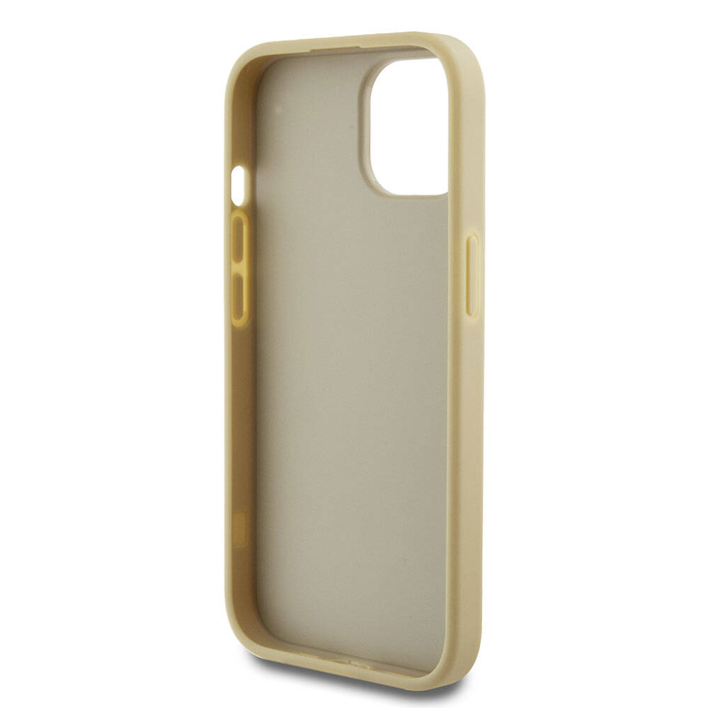 Apple iPhone 15 Plus Kılıf Guess Orjinal Lisanslı 4G Büyük Metal Logolu Glitter Kapak Pembe
