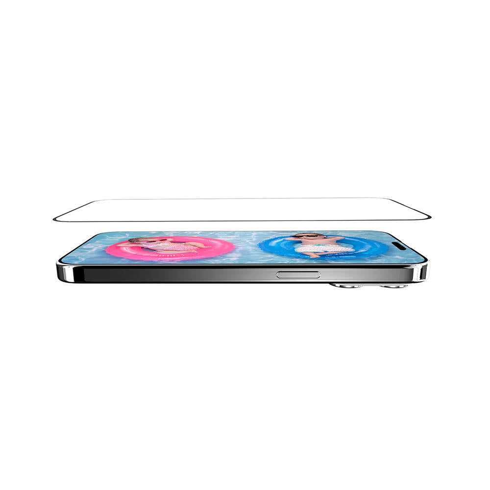 iPhone 15 Premium Temperli Ultra HD Lisanslı Switcheasy Glass 9H Cam Ekran Koruyucu Renksiz