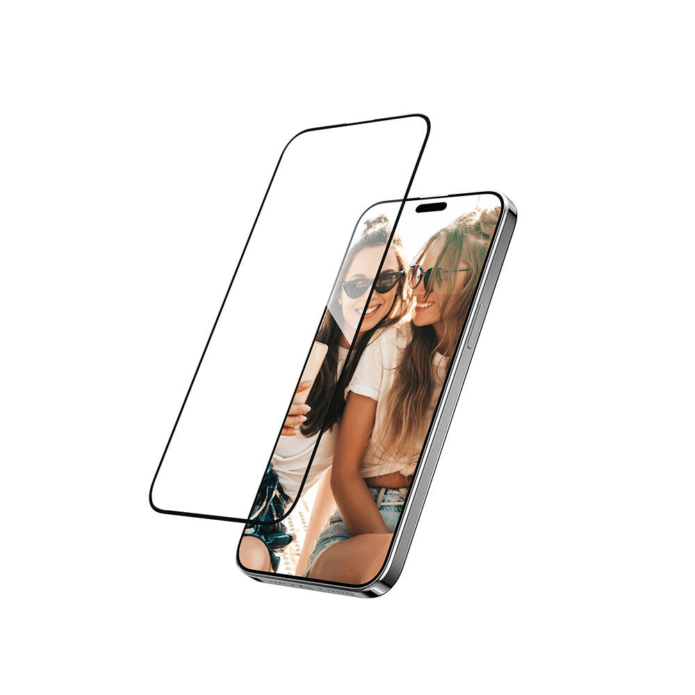 iPhone 15 Premium Temperli Ultra HD Lisanslı Switcheasy Glass 9H Cam Ekran Koruyucu Renksiz
