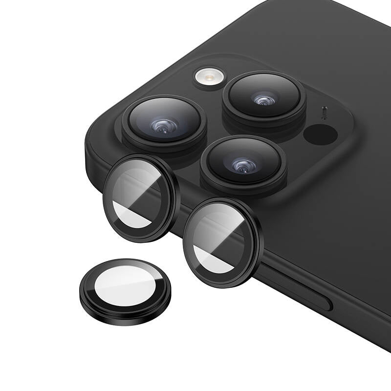 iPhone 15 Pro Benks King Kong Corning Kamera Lens Koruyucu Siyah