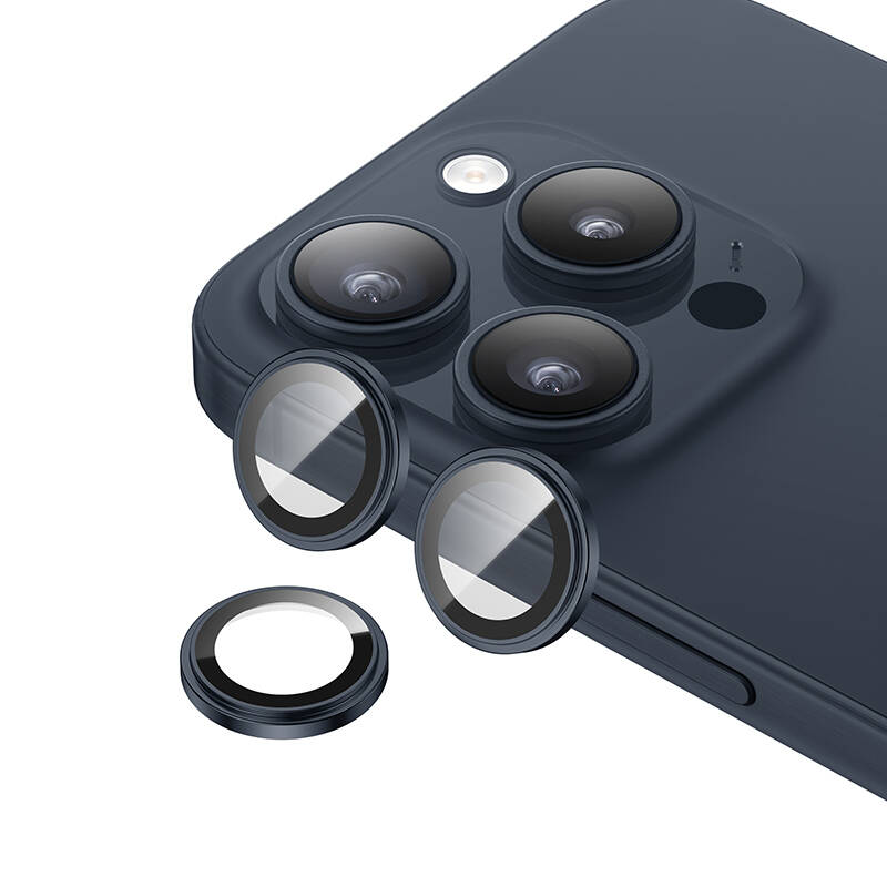 iPhone 15 Pro Benks King Kong Corning Kamera Lens Koruyucu Mavi