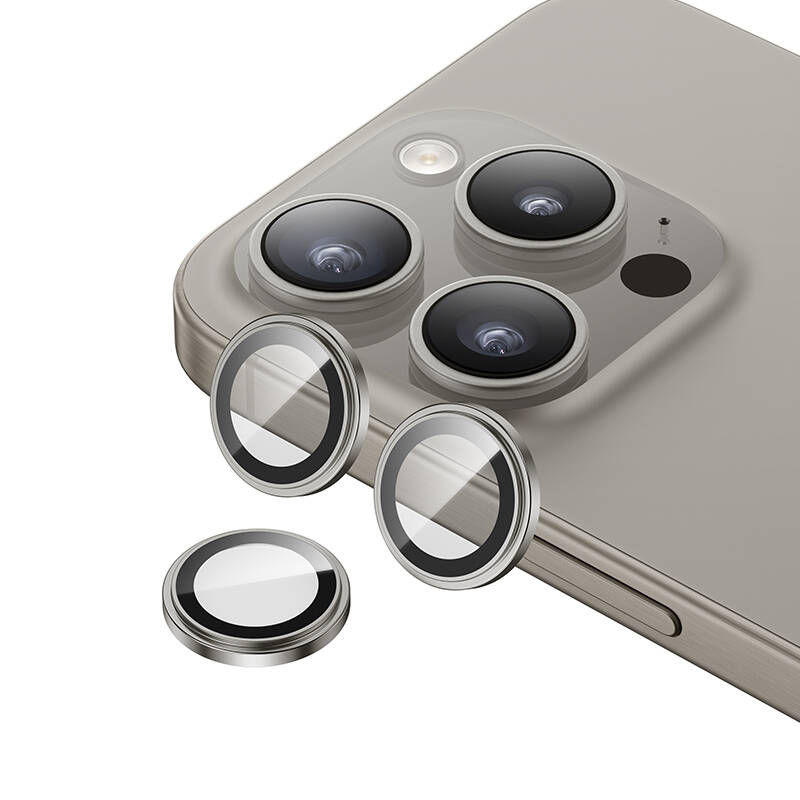 iPhone 15 Pro Benks King Kong Corning Kamera Lens Koruyucu Titanyum