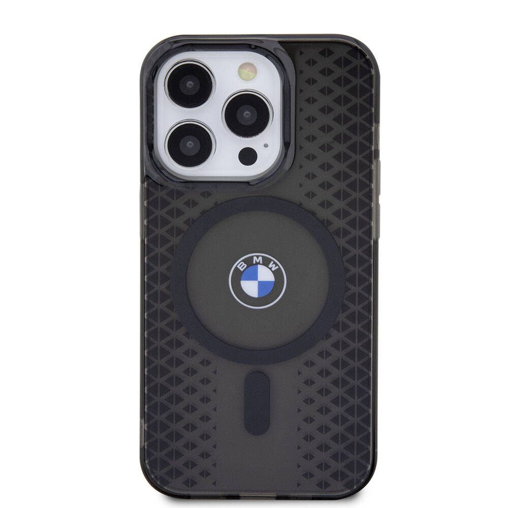 iPhone 15 Pro Kılıf BMW Magsafe Şarj Özellikli Transparan IML Signature Orjinal Lisanslı Kılıf Siyah