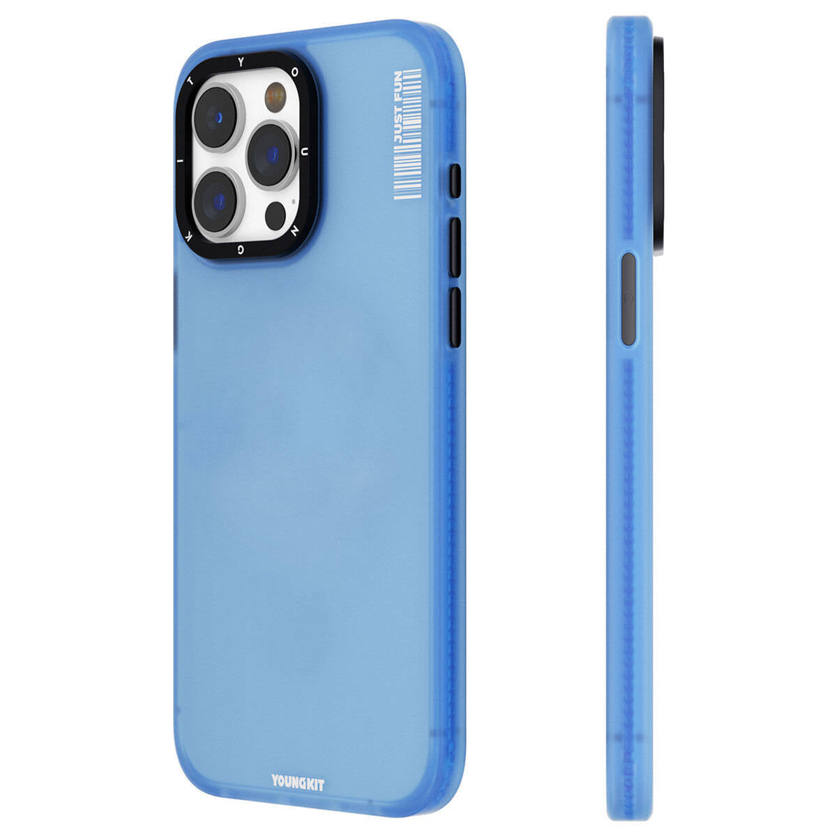 iPhone 15 Pro Kılıf Buzlu Mat Tasarım Youngkit Colored Sand Serisi Kılıf Pembe