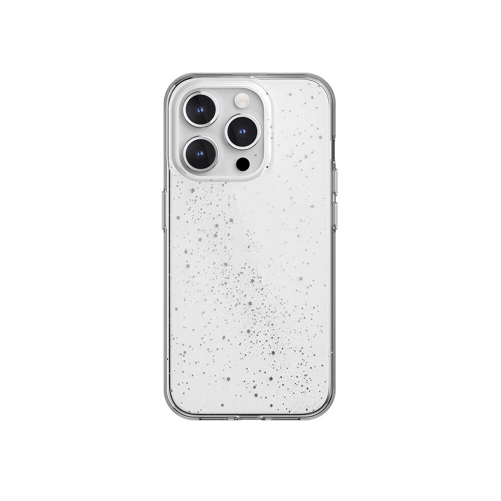 iPhone 15 Pro Kılıf Çift Katmanlı IMD Baskılı Bumper Lisanslı Switcheasy Cosmos Starlight Kılıf Renksiz