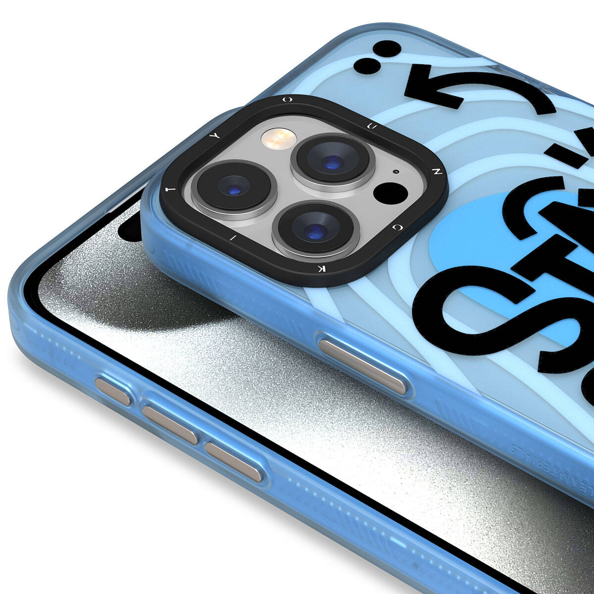 iPhone 15 Pro Kılıf Desenli Youngkit Happy Hearth Serisi Kılıf Su Yeşil