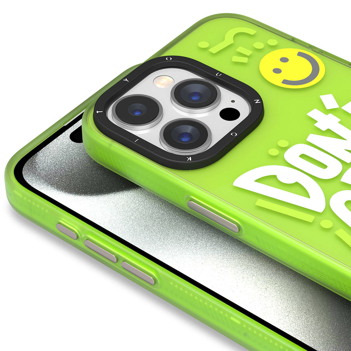 iPhone 15 Pro Kılıf Desenli Youngkit Happy Hearth Serisi Kılıf Su Yeşil