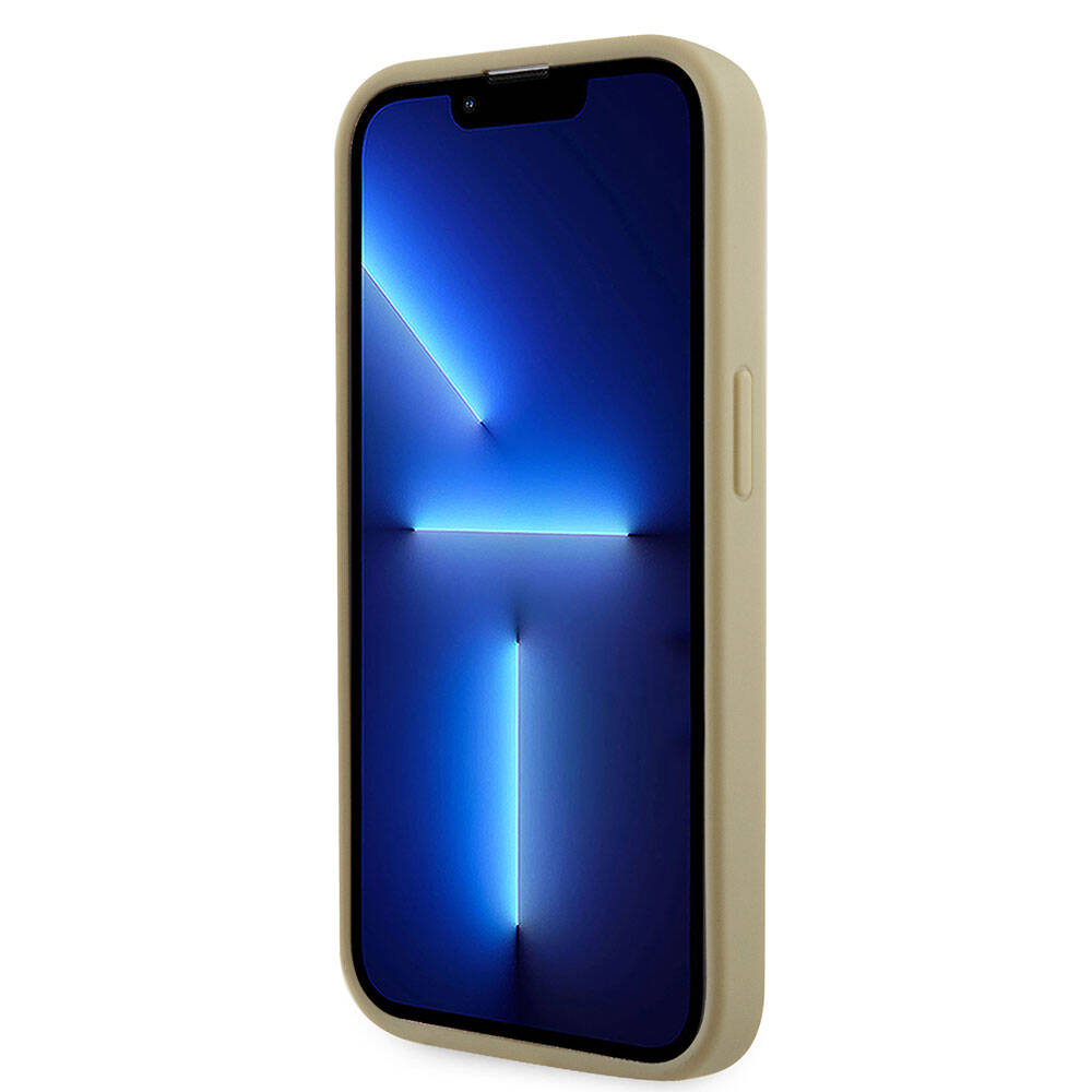 Apple iPhone 15 Pro Kılıf Guess Orjinal Lisanslı Taşlı Arka Yüzey Üçgen Logolu Kapak Siyah
