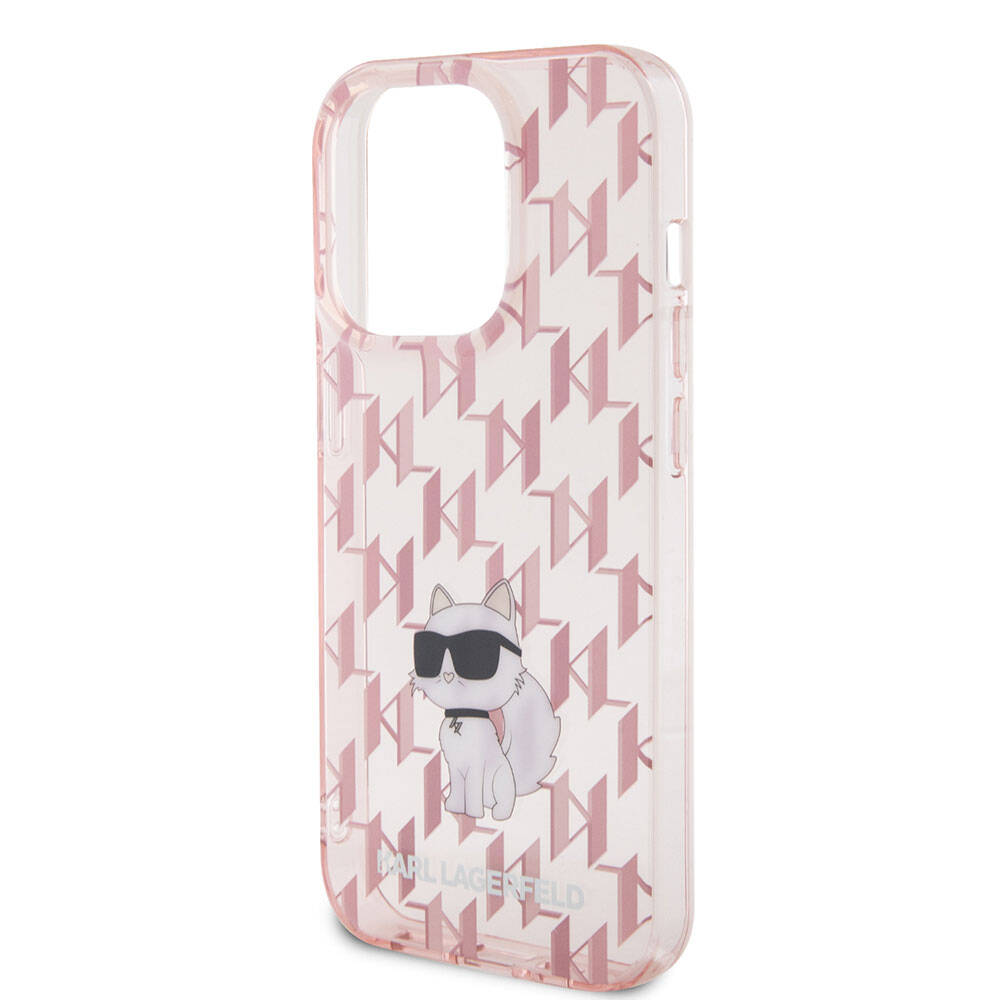 iPhone 15 Pro Kılıf Karl Lagerfeld IML C Monogram Orjinal Lisanslı Kılıf Renksiz