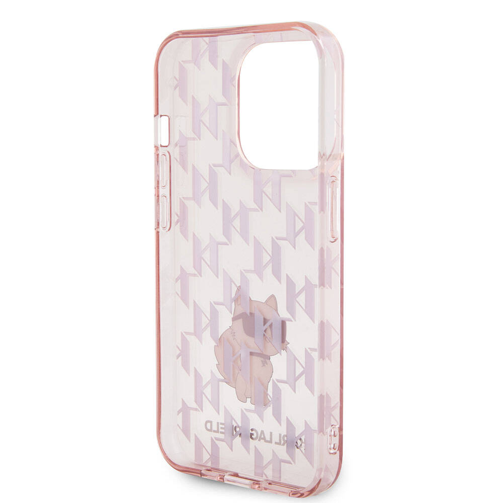 iPhone 15 Pro Kılıf Karl Lagerfeld IML C Monogram Orjinal Lisanslı Kılıf Renksiz