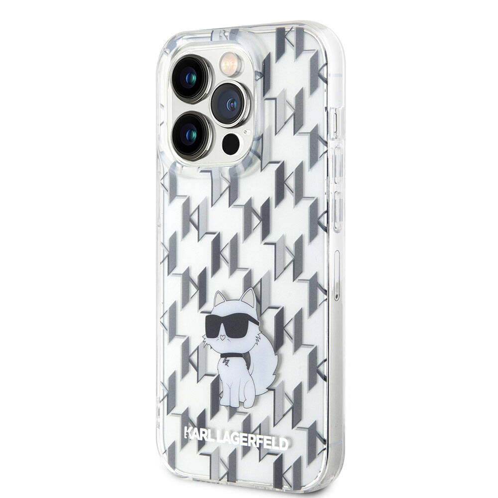 iPhone 15 Pro Kılıf Karl Lagerfeld IML C Monogram Orjinal Lisanslı Kılıf Renksiz
