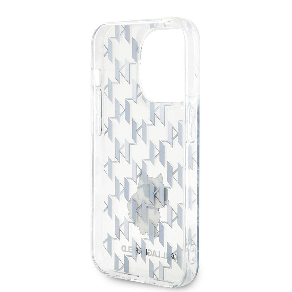 iPhone 15 Pro Kılıf Karl Lagerfeld IML C Monogram Orjinal Lisanslı Kılıf Renksiz