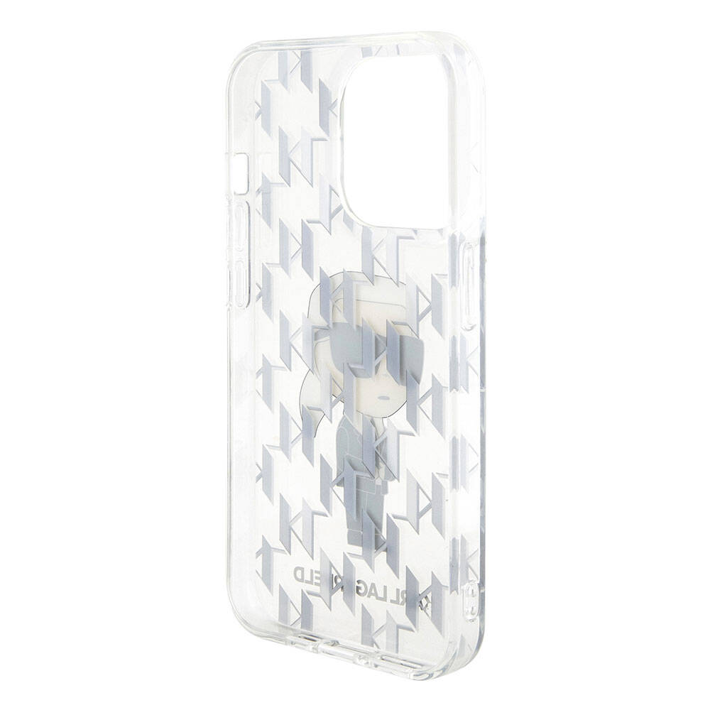 iPhone 15 Pro Kılıf Karl Lagerfeld IML İkonik Monogram Orjinal Lisanslı Kılıf Renksiz