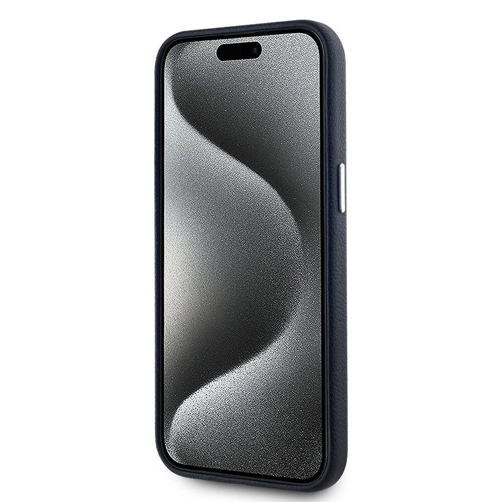 iPhone 15 Pro Kılıf Karl Lagerfeld Orjinal Lisanslı KL Yazılı Hotel Kılıf Gri
