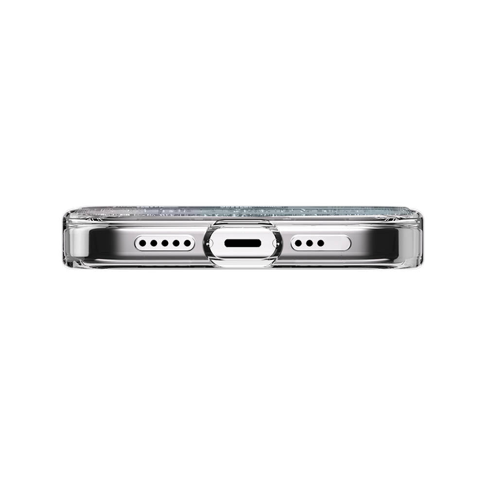 iPhone 15 Pro Kılıf Magsafe Şarj Özellikli Parlayan Simli Şeffaf Lisanslı Switcheasy Starfield-M Kılıf Renksiz