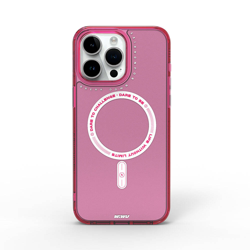 iPhone 15 Pro Kılıf Magsafe Şarj Özellikli Wiwu Basic Color J Serisi Kılıf Gri