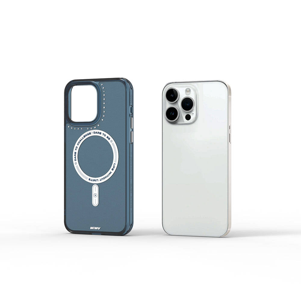 iPhone 15 Pro Kılıf Magsafe Şarj Özellikli Wiwu Basic Color J Serisi Kılıf Gri