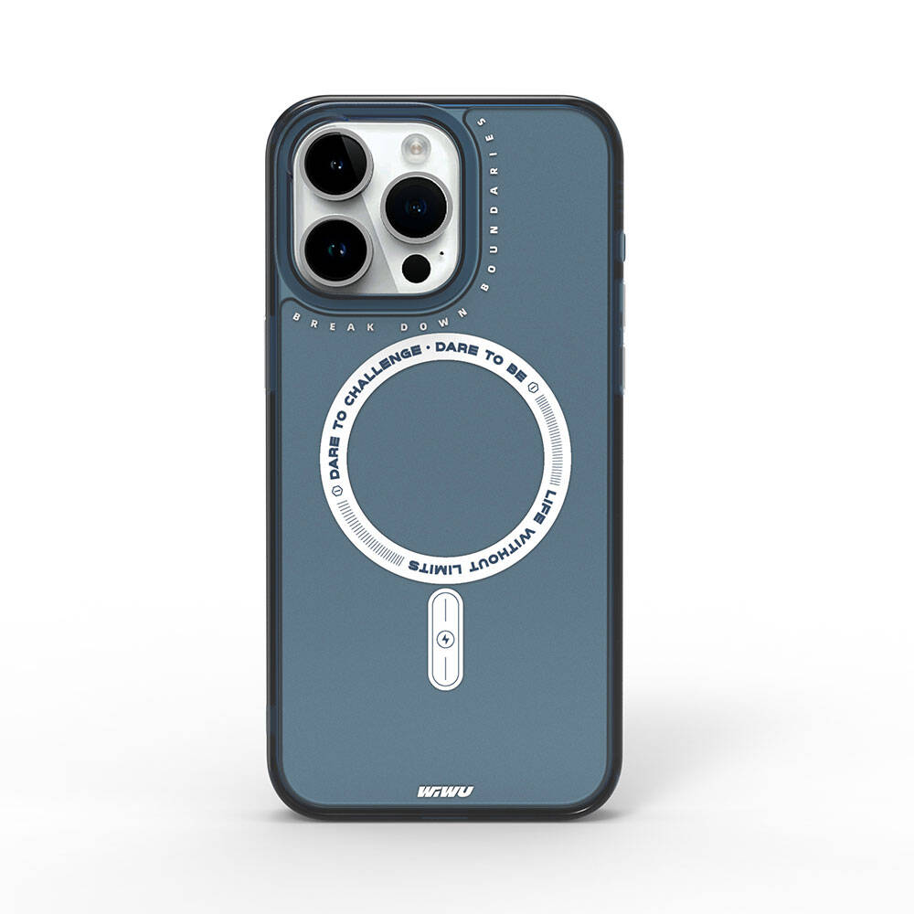 iPhone 15 Pro Kılıf Magsafe Şarj Özellikli Wiwu Basic Color J Serisi Kılıf Gri