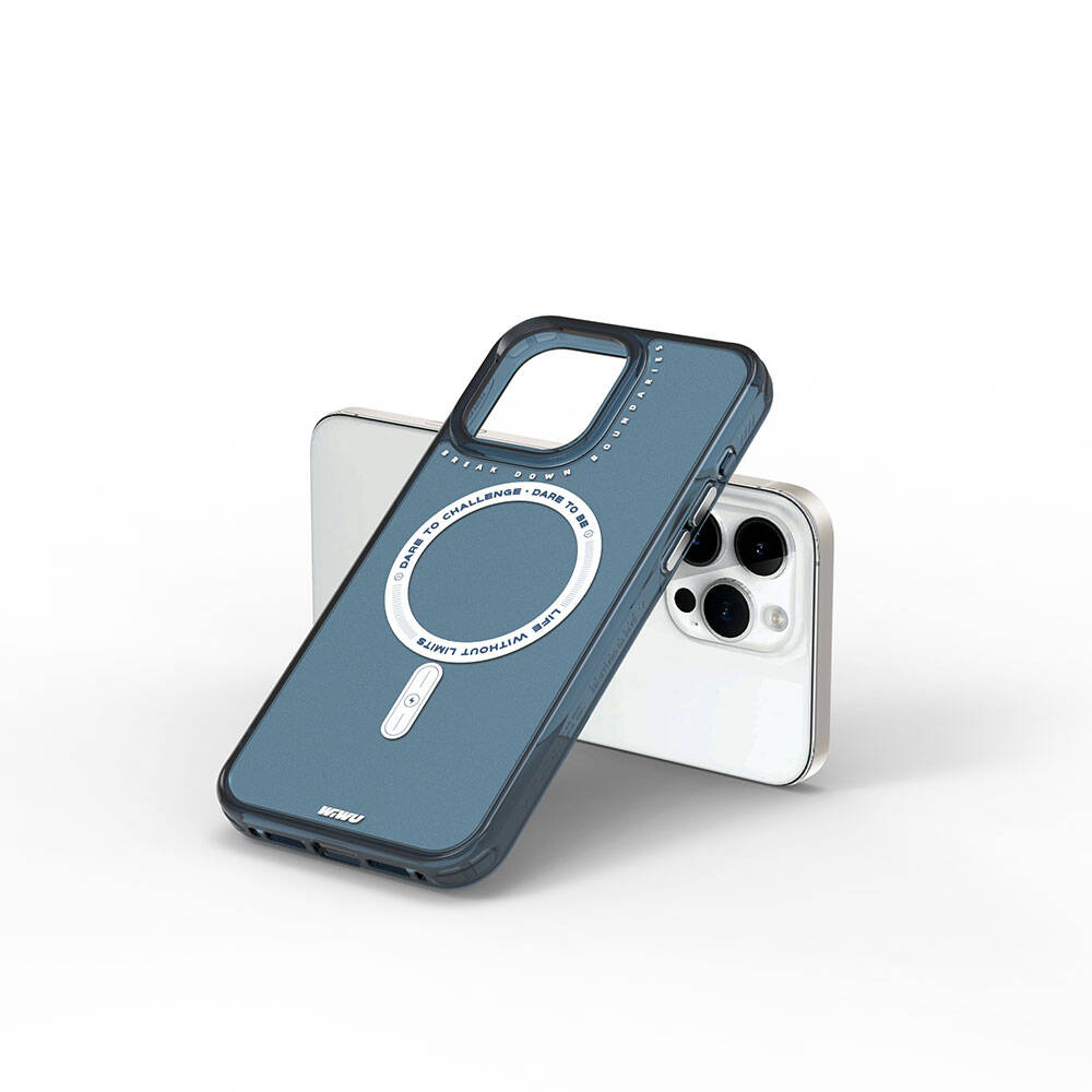 iPhone 15 Pro Kılıf Magsafe Şarj Özellikli Wiwu Basic Color J Serisi Kılıf Gri