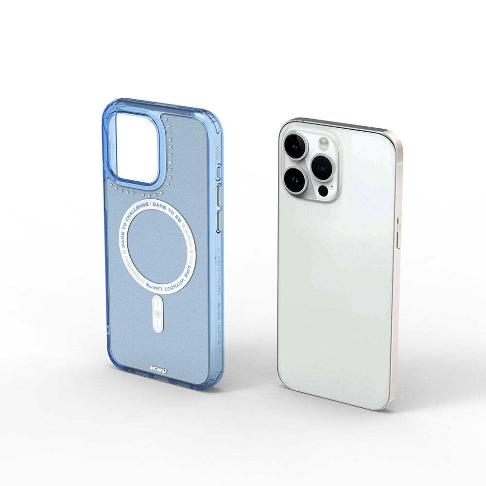 iPhone 15 Pro Kılıf Magsafe Şarj Özellikli Wiwu Basic Color J Serisi Kılıf Gri