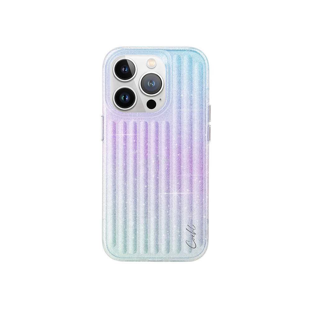 iPhone 15 Pro Kılıf Parlayan Arka Yüzey Coehl Linear Kılıf Mor