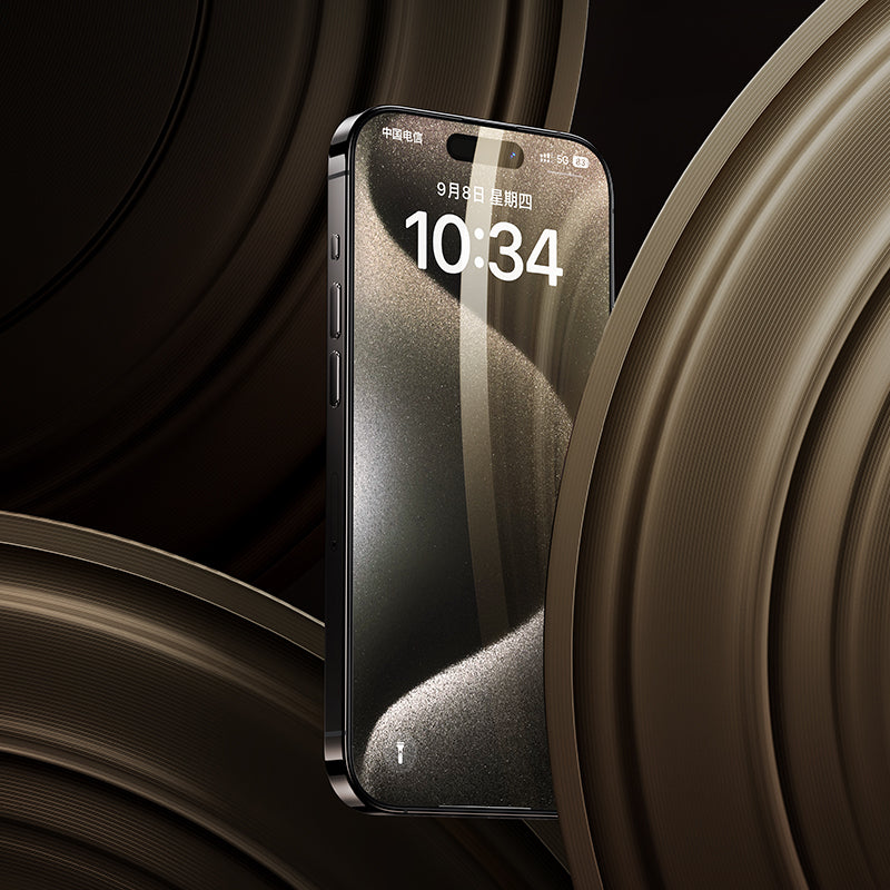 iPhone 15 Pro Max Benks Arc Shield 3D Eğimli HD Parmak İzi Dirençli Ekran Koruyucu Siyah