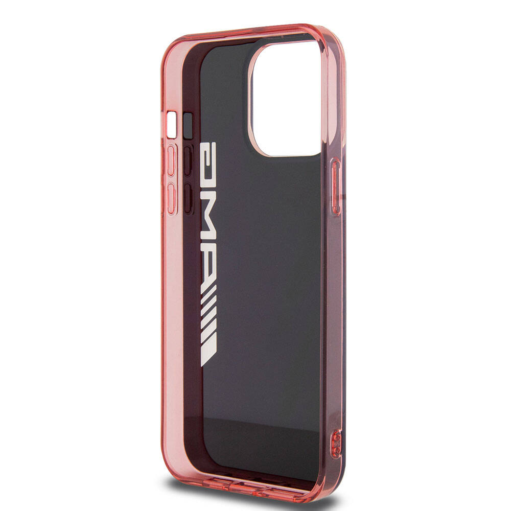 iPhone 15 Pro Max Kılıf AMG Orjinal Lisanslı Çift Katmanlı Şeffaf Büyük Logo Kılıf Siyah