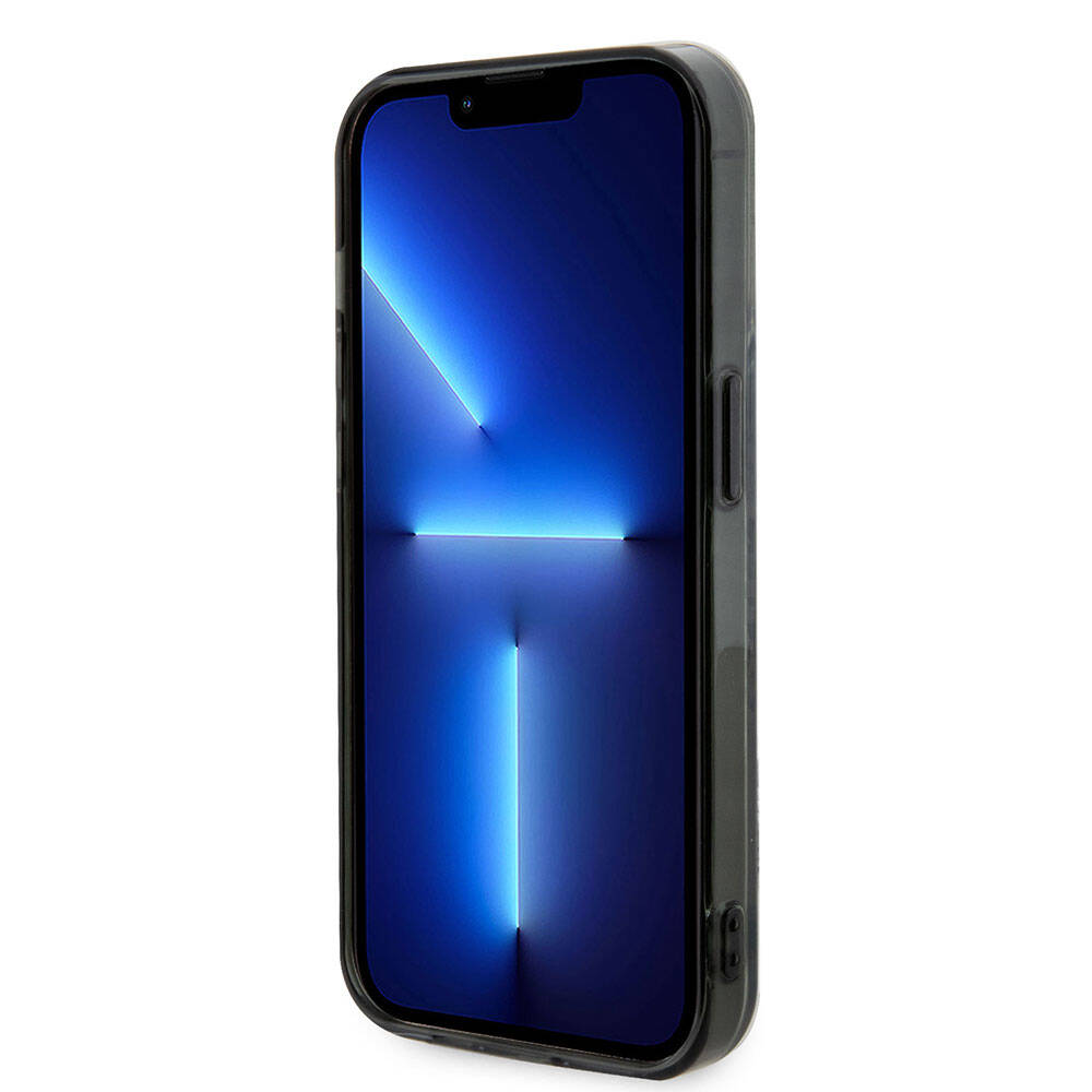 iPhone 15 Pro Max Kılıf AMG Orjinal Lisanslı Magsafe Şarj Özellikli Eşkenar Dörtgen Desenli Transparan Kılıf Kırmızı