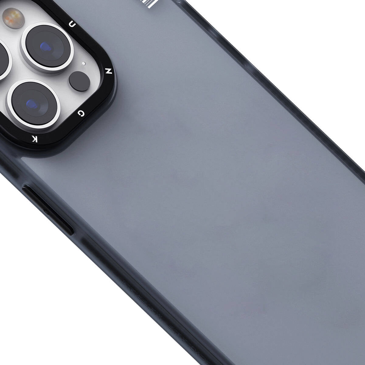 iPhone 15 Pro Max Kılıf Buzlu Mat Tasarım Youngkit Colored Sand Serisi Kılıf Siyah