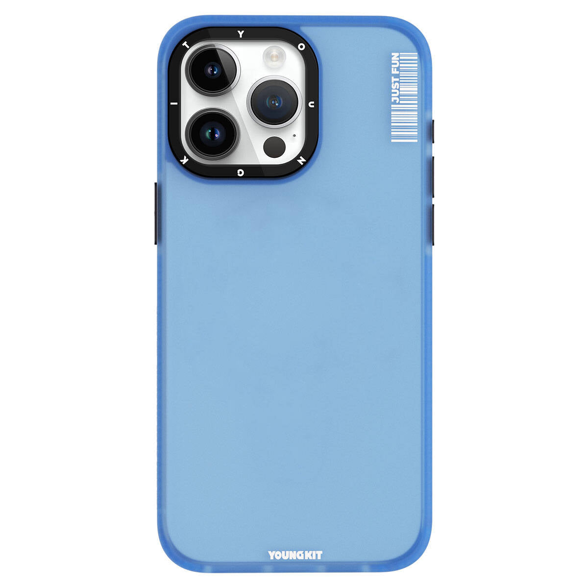 iPhone 15 Pro Max Kılıf Buzlu Mat Tasarım Youngkit Colored Sand Serisi Kılıf Mavi