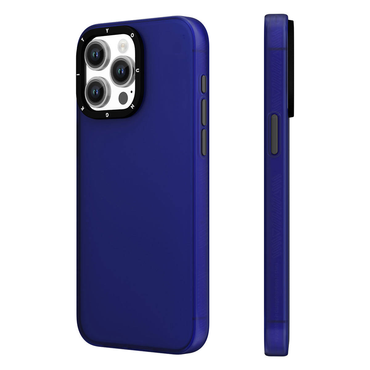 iPhone 15 Pro Max Kılıf Buzlu Mat Tasarım Youngkit Hidden Sand Serisi Kılıf Mavi