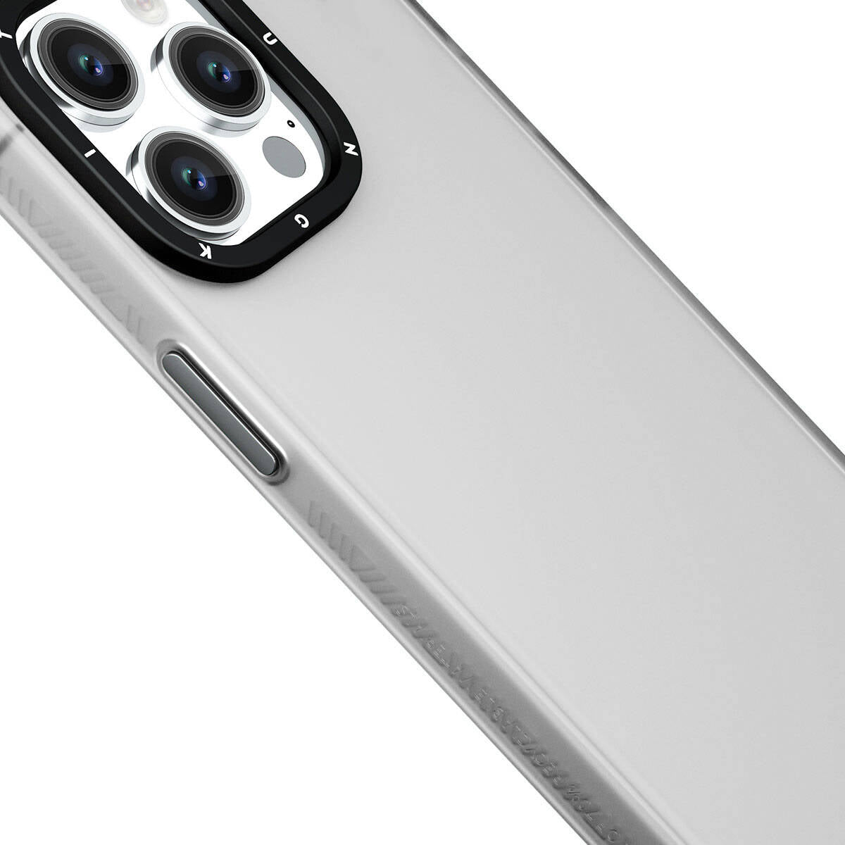 iPhone 15 Pro Max Kılıf Buzlu Mat Tasarım Youngkit Hidden Sand Serisi Kılıf Gri