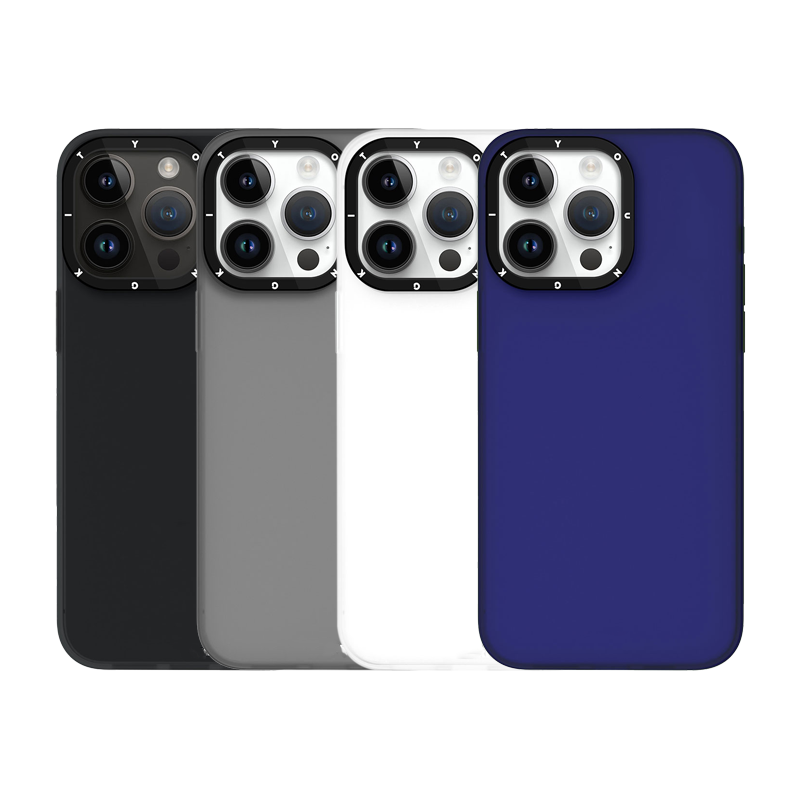 iPhone 15 Pro Max Kılıf Buzlu Mat Tasarım Youngkit Hidden Sand Serisi Kılıf Gri