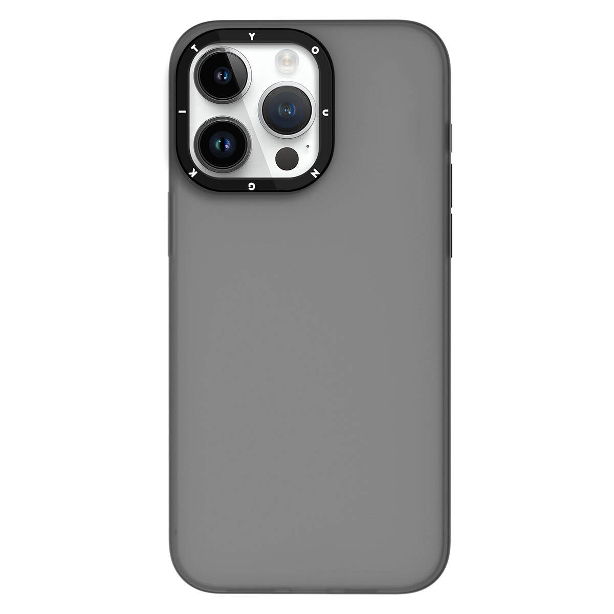 iPhone 15 Pro Max Kılıf Buzlu Mat Tasarım Youngkit Hidden Sand Serisi Kılıf Gri