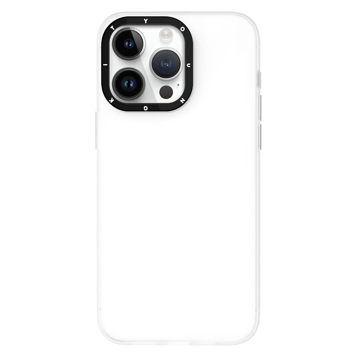 iPhone 15 Pro Max Kılıf Buzlu Mat Tasarım Youngkit Hidden Sand Serisi Kılıf Beyaz