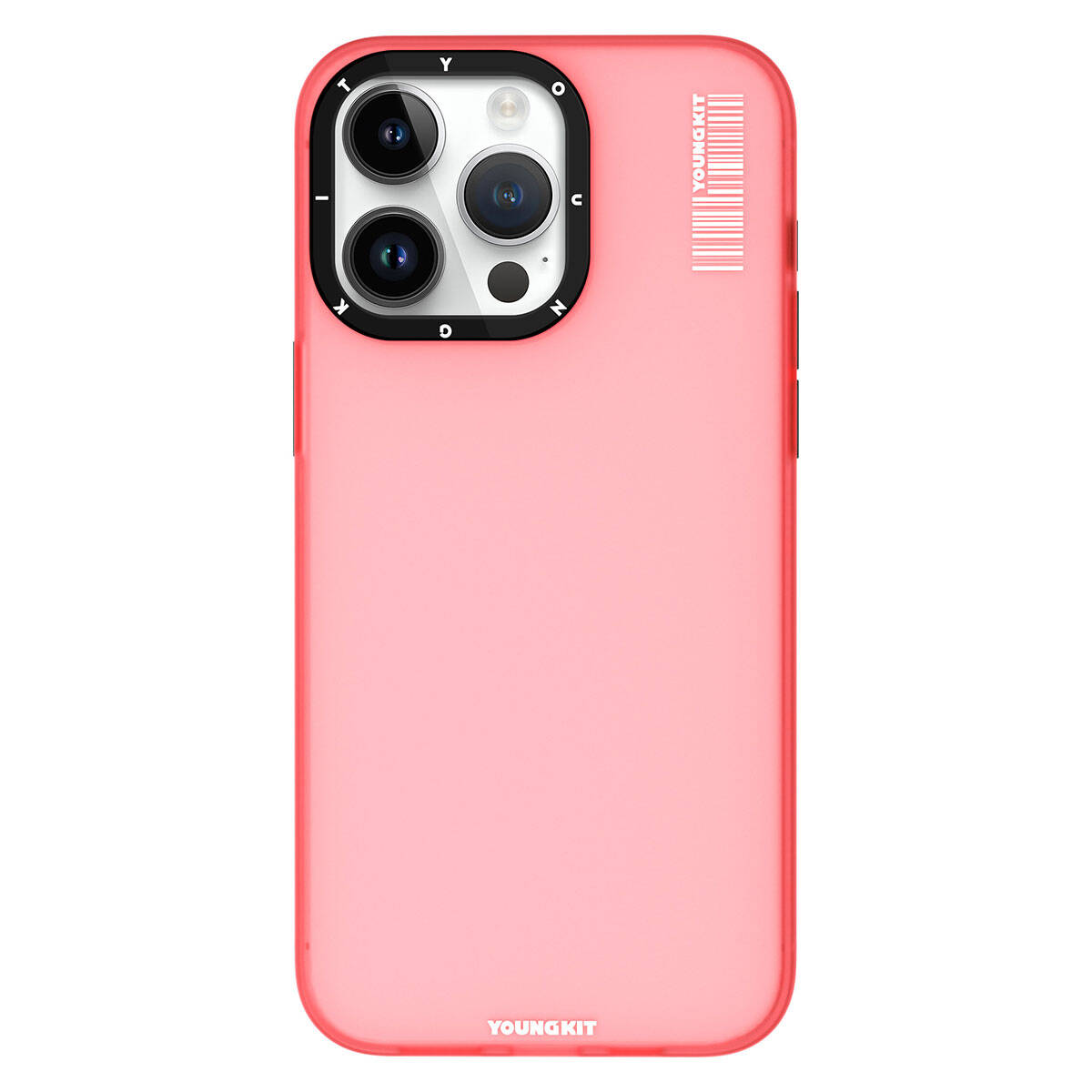 iPhone 15 Pro Max Kılıf Buzlu Mat Tasarım Youngkit Hidden Sand Serisi Kılıf Pembe
