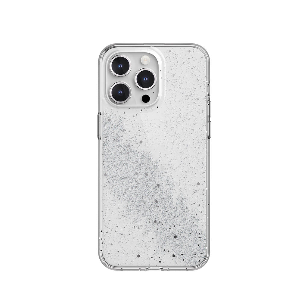 iPhone 15 Pro Max Kılıf Çift Katmanlı IMD Baskılı Bumper Lisanslı Switcheasy Cosmos Comet Kılıf Renksiz