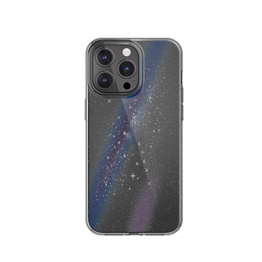 iPhone 15 Pro Max Kılıf Çift Katmanlı IMD Baskılı Bumper Lisanslı Switcheasy Cosmos Nebula Kılıf Renksiz