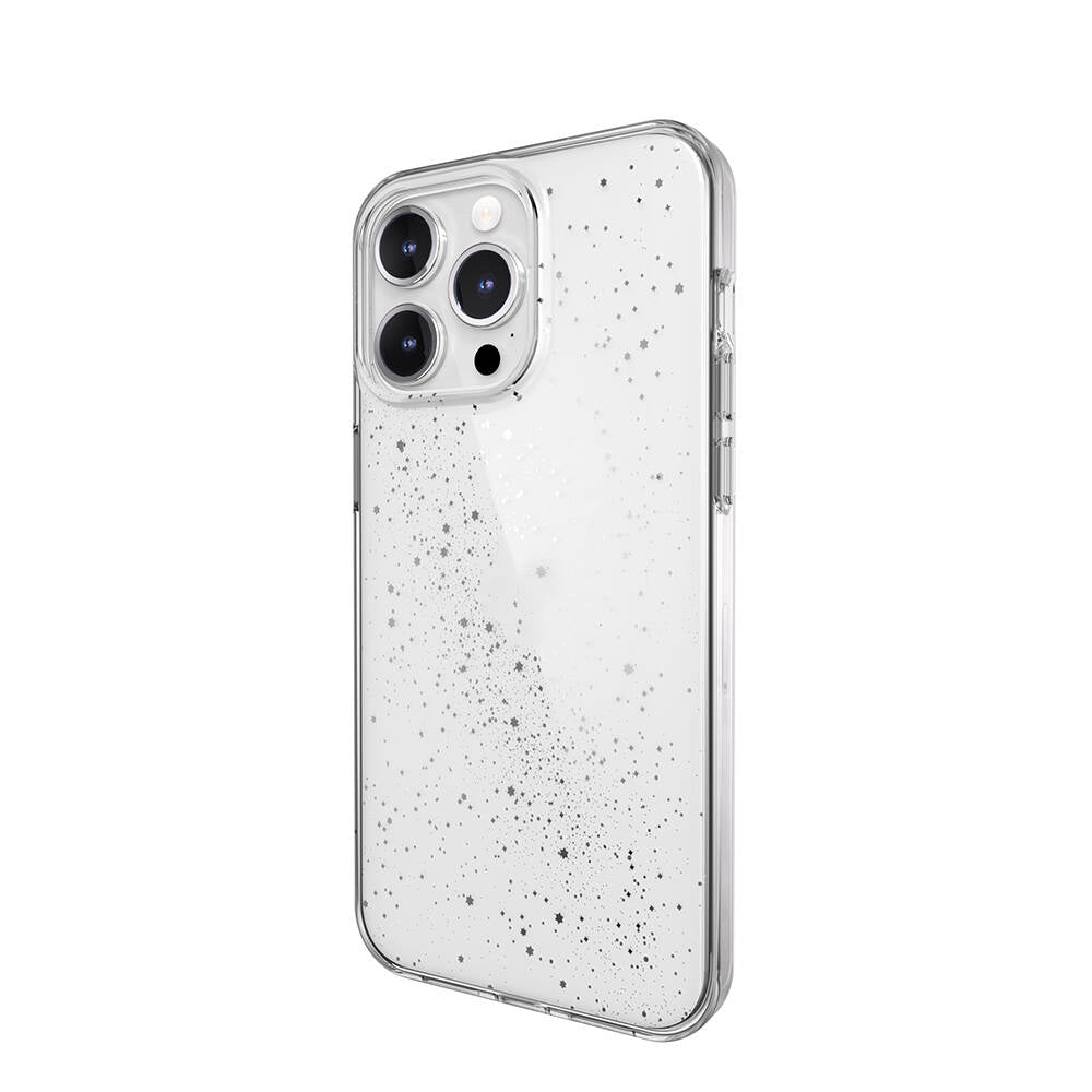 iPhone 15 Pro Max Kılıf Çift Katmanlı IMD Baskılı Bumper Lisanslı Switcheasy Cosmos Starlight Kılıf Renksiz