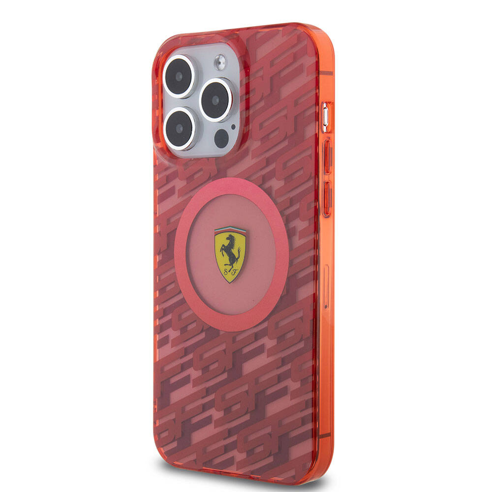 iPhone 15 Pro Max Kılıf Ferrari Orjinal Lisanslı Magsafe Şarj Özellikli Multi SF Kılıf Sarı